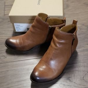 Lucky Brand Basel Booties 8M Toffee EUC In Box